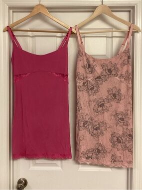 Victoria’s Secret Modal Lace-Trim Sweetheart Slip Dress Bundle - Size Large